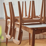 Elegant Cherry Wood Chair with Natural Rattan Accent fyg-661