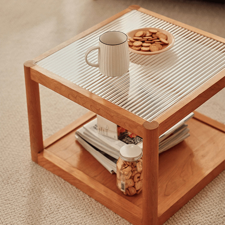 Elegant Cherry Wood Tea Table - Natural Finish for Timeless Style fyg-669