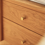 Elegant Bedside Cupboard in Rich Cherry, Tung, and Red Oak Wood Finishes fyg-675