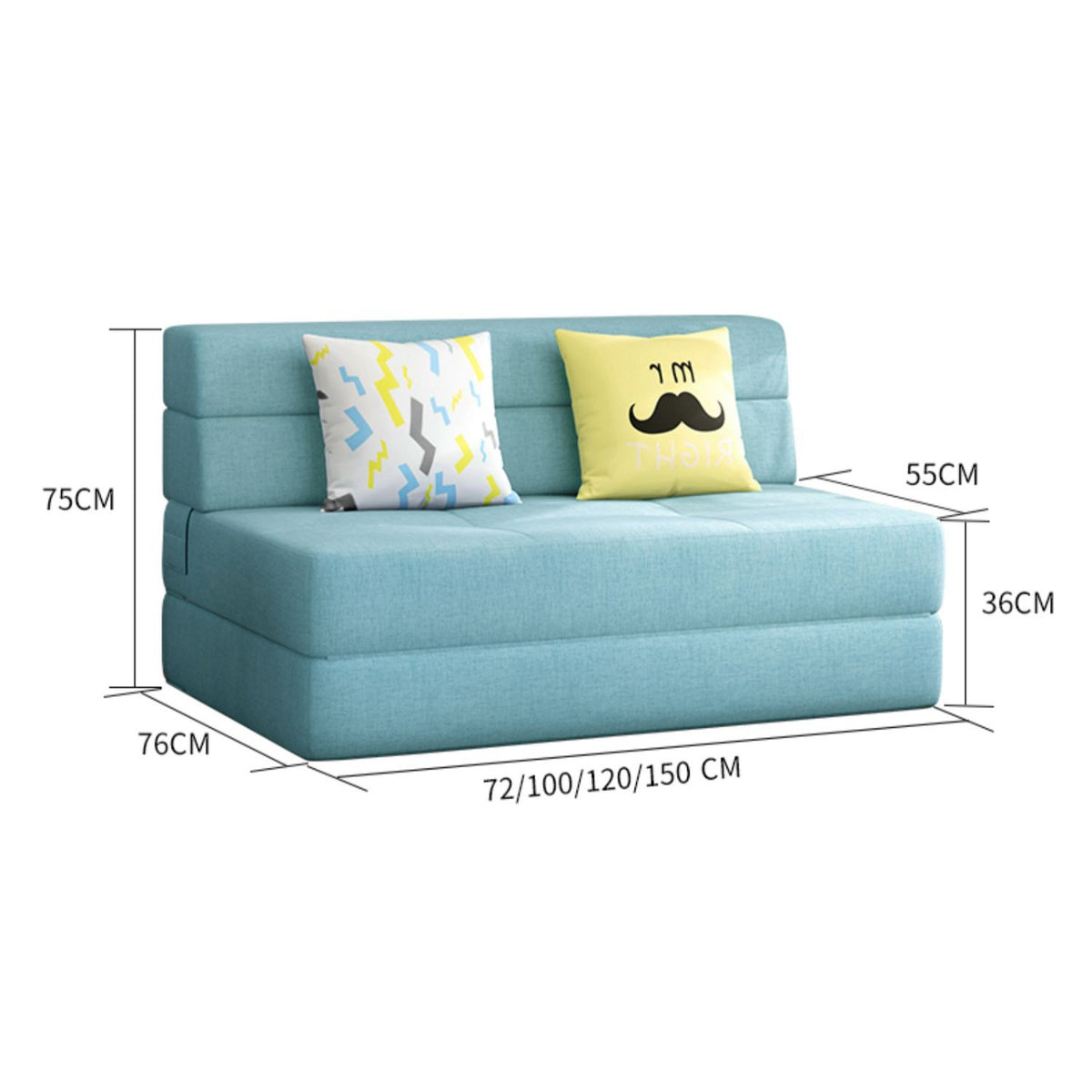 Elegant Cotton-Linen Sofa in Light Blue, Gray, and Beige – Perfect for Modern Living Spaces fyj-1244