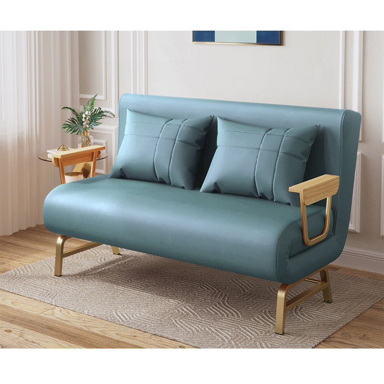 Premium Leathaire Sofa with Solid Wood Frame in Dark Gray, Beige, Light Blue & Vibrant Orange fyj-1247