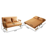 Premium Leathaire Sofa with Solid Wood Frame in Dark Gray, Beige, Light Blue & Vibrant Orange fyj-1247