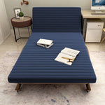 Luxurious Light Blue and Orange Beige Coir and Leathaire Bed Set fyj-1251