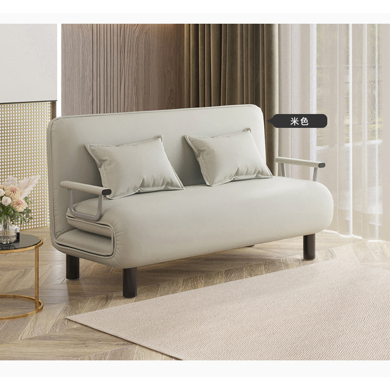 Modern Leathaire Sofa - Dark Gray, Orange, Beige & Light Blue Options fyj-1255