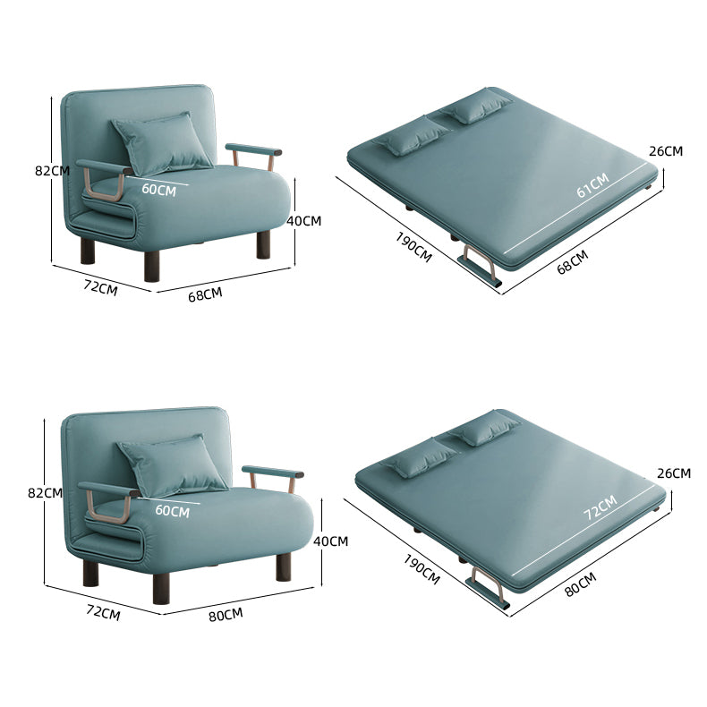 Modern Leathaire Sofa - Dark Gray, Orange, Beige & Light Blue Options fyj-1255