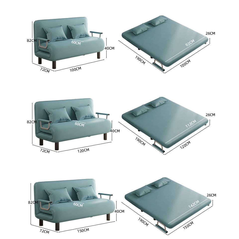 Modern Leathaire Sofa - Dark Gray, Orange, Beige & Light Blue Options fyj-1255