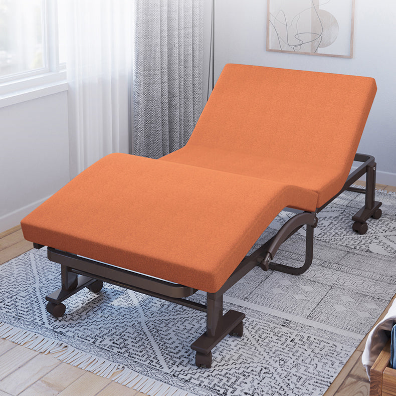 Luxurious Cotton-Linen Blend Bed Set in Dark Brown, Blue, Gray, and Orange fyj-1257