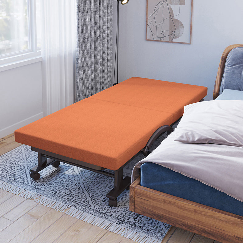 Luxurious Cotton-Linen Blend Bed Set in Dark Brown, Blue, Gray, and Orange fyj-1257