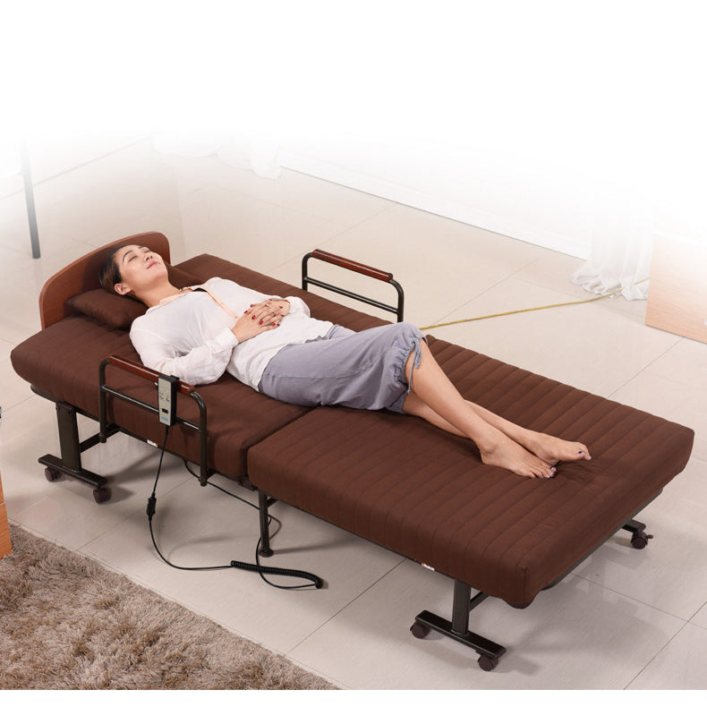 Luxurious Dark Brown Latex Cotton Bed – Comfort Meets Style fyj-1260