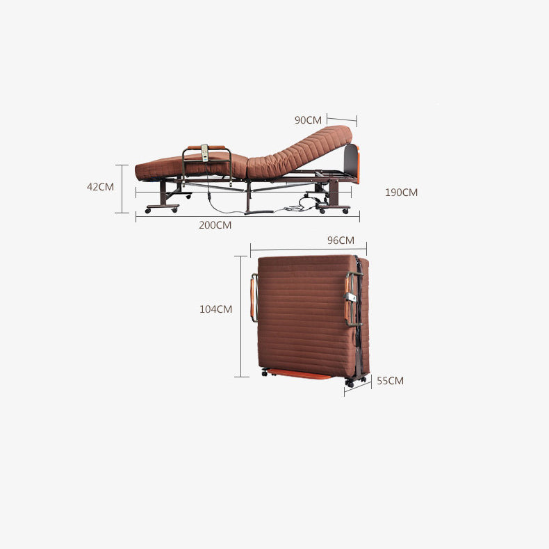 Luxurious Dark Brown Latex Cotton Bed – Comfort Meets Style fyj-1260