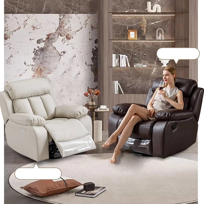 Luxurious Off-White and Light Brown Sofa with Metal Frame and PU Leather Upholstery fykl-431