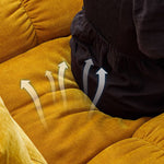 Modern Multi-Color Sofa with Particle Board Frame and Metal Accents - Comfortable Silicon Fill Cushions fykl-435