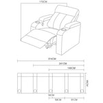 Stylish Dark Brown Sofa - Durable Nano Leather with Metal Frame and Silicon Fill fykl-447