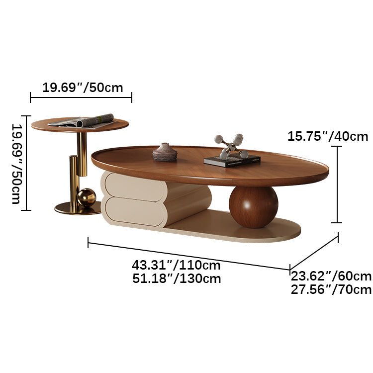 Solid Wood Tea Table | Elegant & Durable Centerpiece for Living Spaces fym-2576