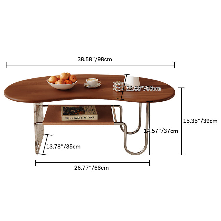 Premium Oak Wood Tea Table | Elegant & Durable Design fym-2577