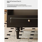 Chic Tempered Glass Tea Table with Elegant Storage Drawers - Modern Coffee Table for Living Room Décor fymj-4843