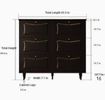 Elegant Black Cabinet with Gold Accents – Stylish Storage Solution for Modern Interiors fymj-4844