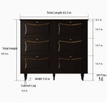 Elegant Black Cabinet with Gold Accents – Stylish Storage Solution for Modern Interiors fymj-4844
