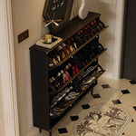 Elegant Black Cabinet with Gold Accents – Stylish Storage Solution for Modern Interiors fymj-4844