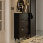 Elegant Black Cabinet with Gold Accents – Stylish Storage Solution for Modern Interiors fymj-4844