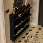 Elegant Black Cabinet with Gold Accents – Stylish Storage Solution for Modern Interiors fymj-4844