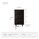 Elegant Black Cabinet with Gold Accents – Stylish Storage Solution for Modern Interiors fymj-4844