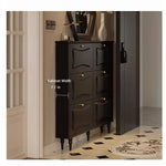 Elegant Black Cabinet with Gold Accents – Stylish Storage Solution for Modern Interiors fymj-4844