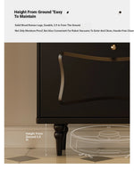 Elegant Black Cabinet with Gold Accents – Stylish Storage Solution for Modern Interiors fymj-4844