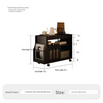 Stylish Rolling Tea Table with Tempered Glass Top and Acrylic Details - Modern Home Bar Cart with Storage Compartments fymj-4845