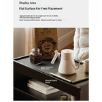 Stylish Rolling Tea Table with Tempered Glass Top and Acrylic Details - Modern Home Bar Cart with Storage Compartments fymj-4845