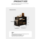 Stylish Rolling Tea Table with Tempered Glass Top and Acrylic Details - Modern Home Bar Cart with Storage Compartments fymj-4845