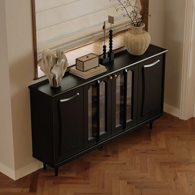 Elegant Solid Wood Cabinet with Acrylic Design - Modern Storage Solution for Your Home fymj-4848