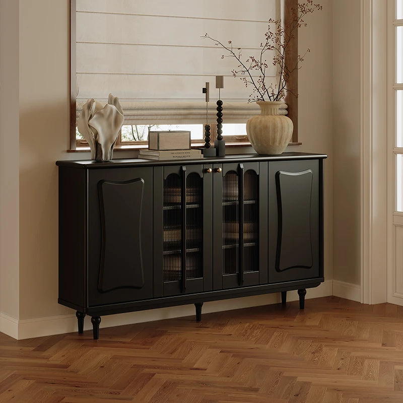 Elegant Solid Wood Cabinet with Acrylic Design - Modern Storage Solution for Your Home fymj-4848