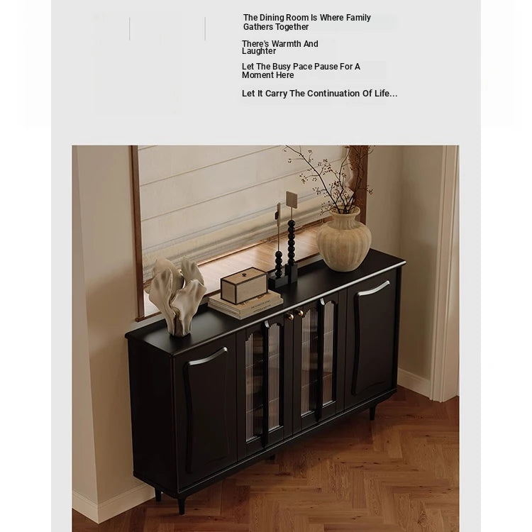 Elegant Solid Wood Cabinet with Acrylic Design - Modern Storage Solution for Your Home fymj-4848
