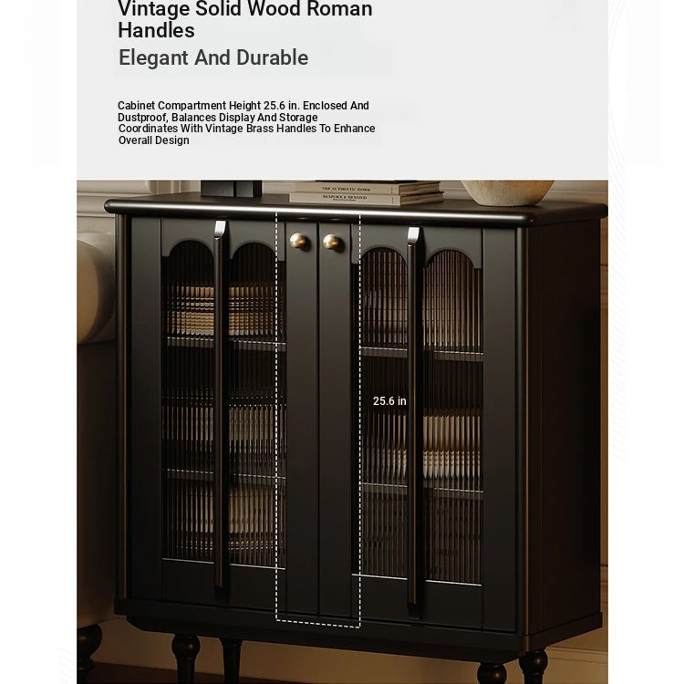 Elegant Solid Wood Cabinet with Acrylic Design - Modern Storage Solution for Your Home fymj-4848