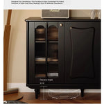Elegant Solid Wood Cabinet with Acrylic Design - Modern Storage Solution for Your Home fymj-4848