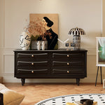 Stylish Modern Cabinet with Elegant Gold Handles and Ample Storage Space fymj-4850