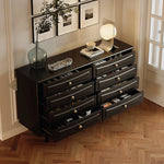 Stylish Modern Cabinet with Elegant Gold Handles and Ample Storage Space fymj-4850