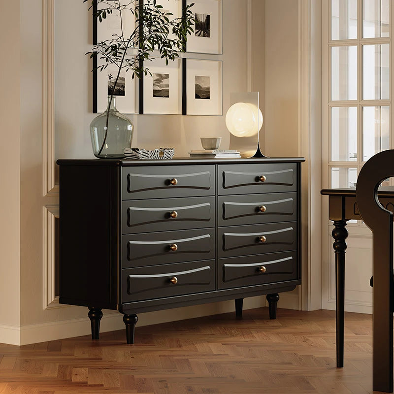 Stylish Modern Cabinet with Elegant Gold Handles and Ample Storage Space fymj-4850