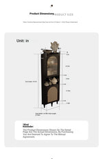 Elegant Black Cabinet with Acrylic Rattan Weaving Design – Stylish Storage Solution for Any Room fymj-4851