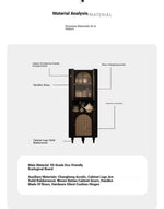 Elegant Black Cabinet with Acrylic Rattan Weaving Design – Stylish Storage Solution for Any Room fymj-4851