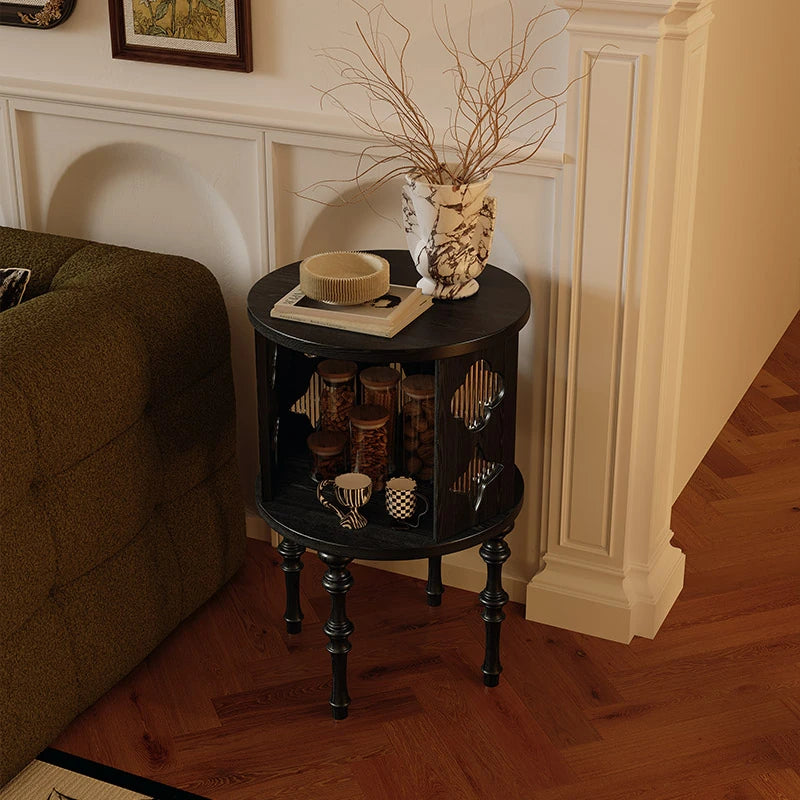 Elegant Multi-Layer Board Tea Table with Glass and Red Oak Finish – Stylish Accent for Any Living Space fymj-4852