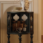 Elegant Multi-Layer Board Tea Table with Glass and Red Oak Finish – Stylish Accent for Any Living Space fymj-4852
