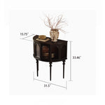 Elegant Multi-Layer Board Cabinet in Glass and Red Oak - Stylish Storage Solution for Modern Interiors fymj-4853