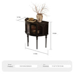 Elegant Multi-Layer Board Cabinet in Glass and Red Oak - Stylish Storage Solution for Modern Interiors fymj-4853