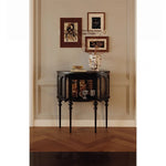 Elegant Multi-Layer Board Cabinet in Glass and Red Oak - Stylish Storage Solution for Modern Interiors fymj-4853