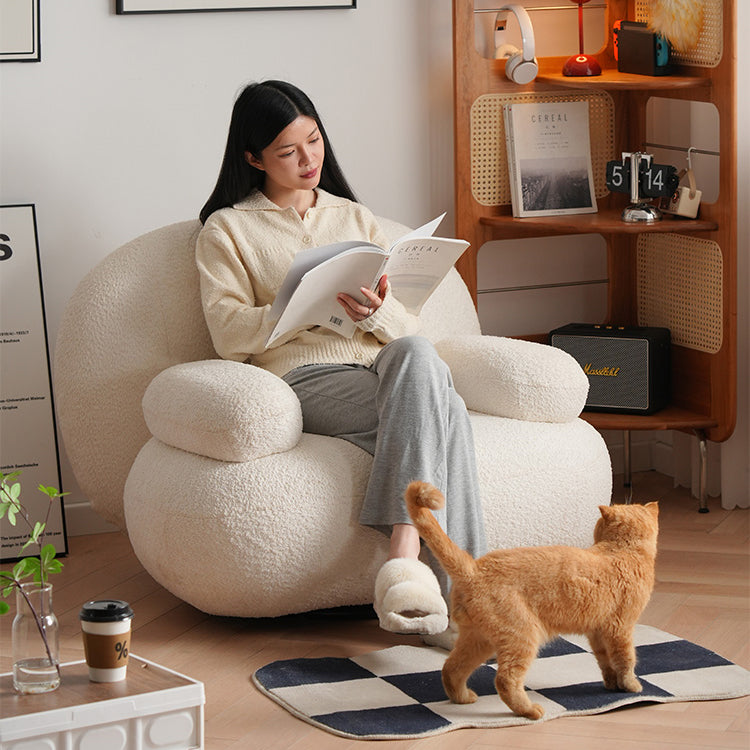 Stylish White Metal Sofa with Comfortable Cotton, Foam, and Polyester Upholstery fyx-830