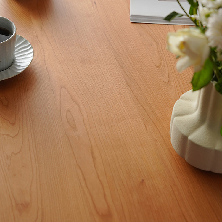 Exquisite Cherry Wood Table with Sleek Stainless Steel Accents fyx-832