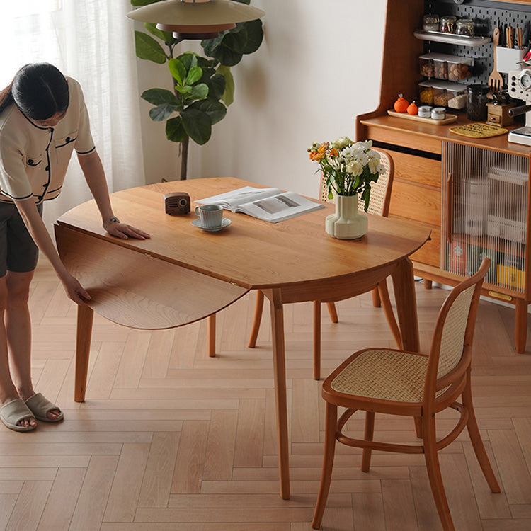 Exquisite Cherry Wood Table with Sleek Stainless Steel Accents fyx-832