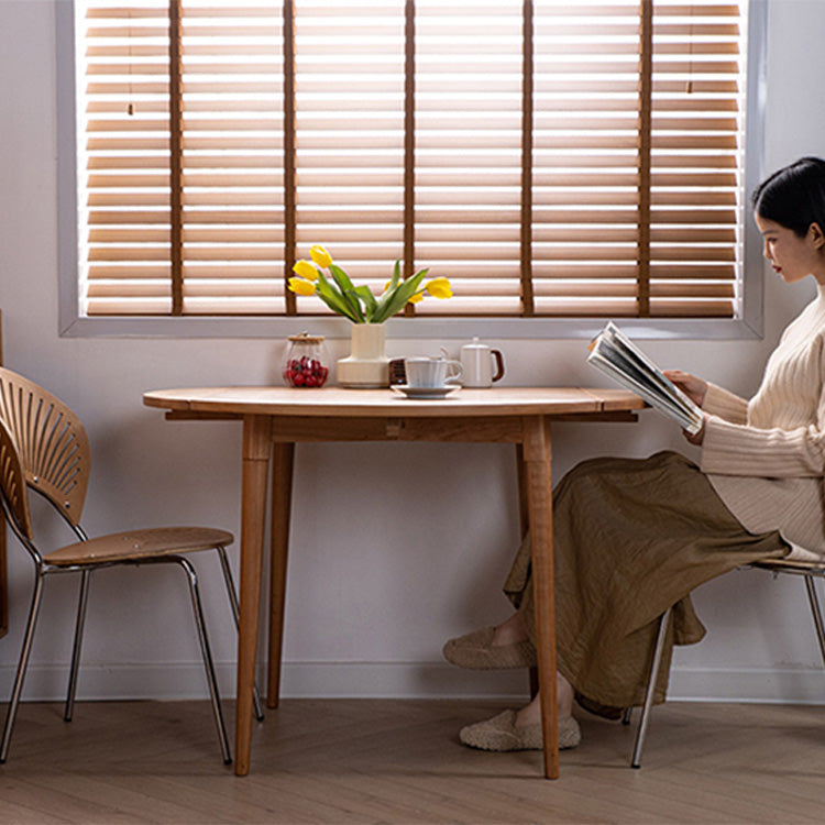 Natural Oak Wood and Cherry Wood Table - Elegant Wooden Furniture for Your Home fyx-836